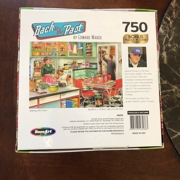 BAKING WITH MOM 750 piece puzzle used complete mom cookies family food love - Picture 2 of 4